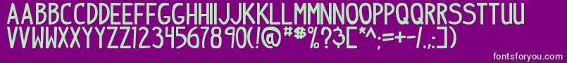 IndiepimptbsBold Font – Green Fonts on Purple Background