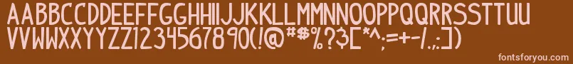 IndiepimptbsBold Font – Pink Fonts on Brown Background