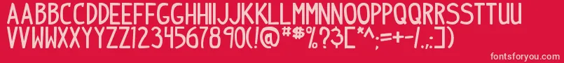 IndiepimptbsBold Font – Pink Fonts on Red Background