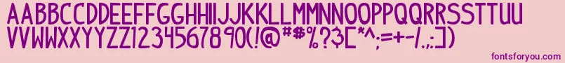 IndiepimptbsBold Font – Purple Fonts on Pink Background