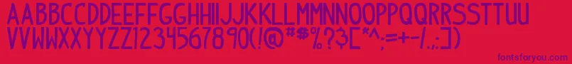 IndiepimptbsBold Font – Purple Fonts on Red Background