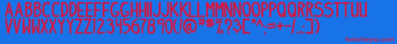 IndiepimptbsBold Font – Red Fonts on Blue Background