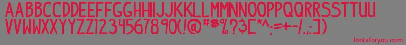 IndiepimptbsBold Font – Red Fonts on Gray Background