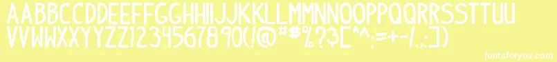IndiepimptbsBold Font – White Fonts on Yellow Background