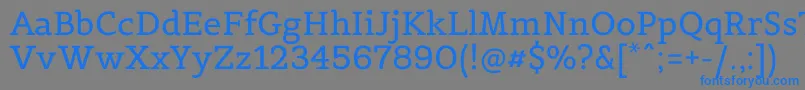 BelgranoRegular Font – Blue Fonts on Gray Background