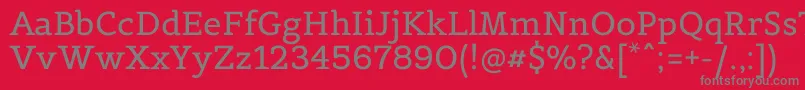 BelgranoRegular Font – Gray Fonts on Red Background