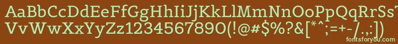 BelgranoRegular Font – Green Fonts on Brown Background