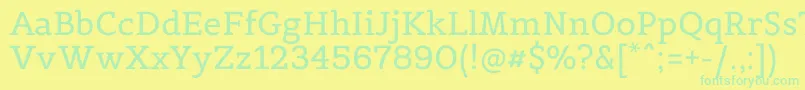 BelgranoRegular Font – Green Fonts on Yellow Background