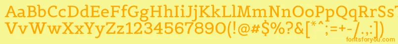 BelgranoRegular Font – Orange Fonts on Yellow Background