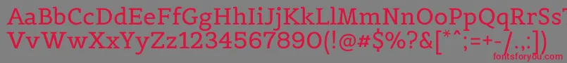 BelgranoRegular Font – Red Fonts on Gray Background