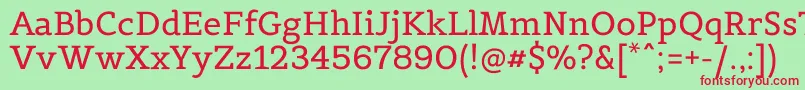 BelgranoRegular Font – Red Fonts on Green Background