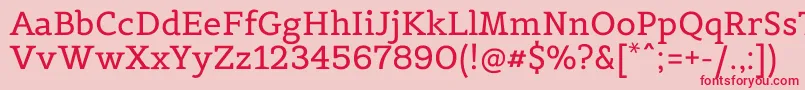 BelgranoRegular Font – Red Fonts on Pink Background