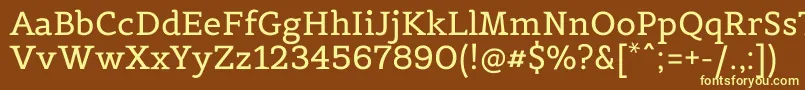 BelgranoRegular Font – Yellow Fonts on Brown Background