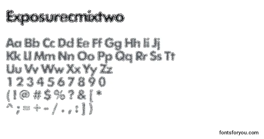 A fonte Exposurecmixtwo – alfabeto, números, caracteres especiais