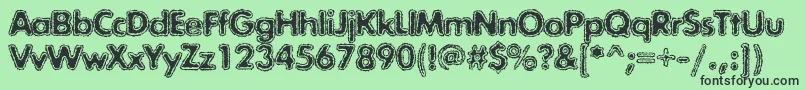 Exposurecmixtwo Font – Black Fonts on Green Background