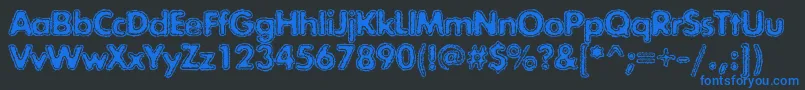 Exposurecmixtwo Font – Blue Fonts on Black Background