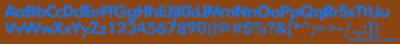 Exposurecmixtwo Font – Blue Fonts on Brown Background