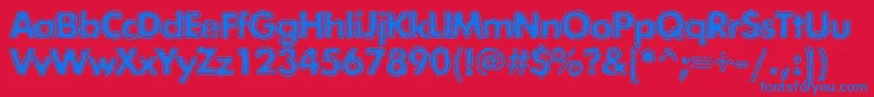 Exposurecmixtwo Font – Blue Fonts on Red Background