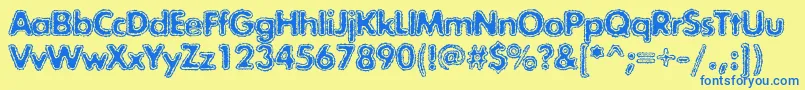 Exposurecmixtwo Font – Blue Fonts on Yellow Background