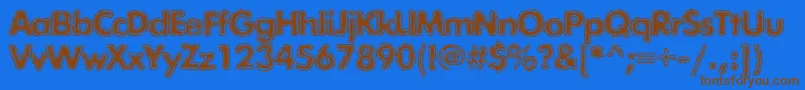 Exposurecmixtwo Font – Brown Fonts on Blue Background