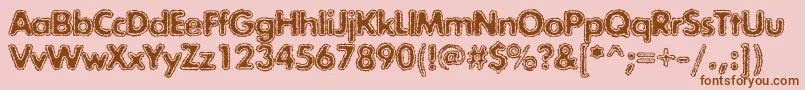 Exposurecmixtwo Font – Brown Fonts on Pink Background