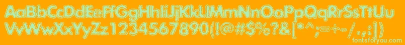 Exposurecmixtwo Font – Green Fonts on Orange Background