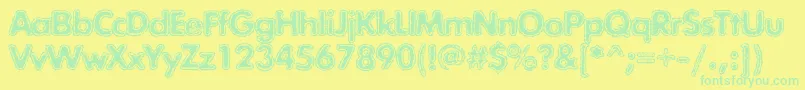 Exposurecmixtwo Font – Green Fonts on Yellow Background