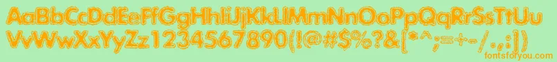 Exposurecmixtwo Font – Orange Fonts on Green Background