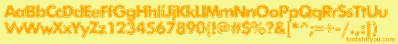 Exposurecmixtwo Font – Orange Fonts on Yellow Background