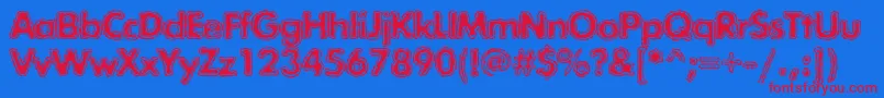 Exposurecmixtwo Font – Red Fonts on Blue Background