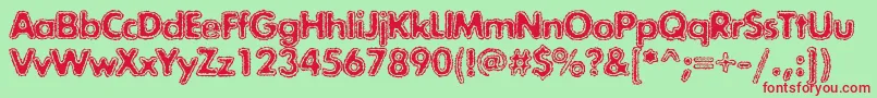 Exposurecmixtwo Font – Red Fonts on Green Background