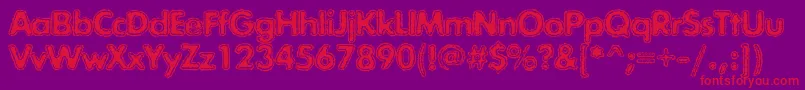 Exposurecmixtwo-Schriftart – Rote Schriften auf violettem Hintergrund