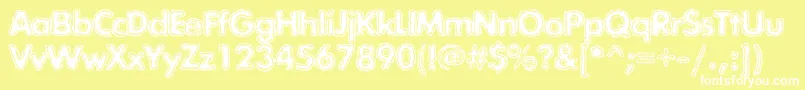 Exposurecmixtwo Font – White Fonts on Yellow Background