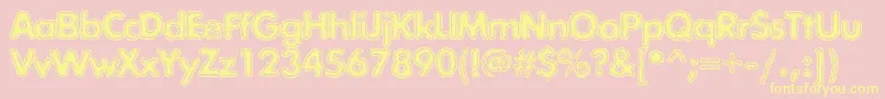 Exposurecmixtwo Font – Yellow Fonts on Pink Background