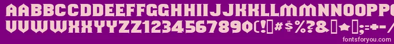 Shouldve Font – Pink Fonts on Purple Background