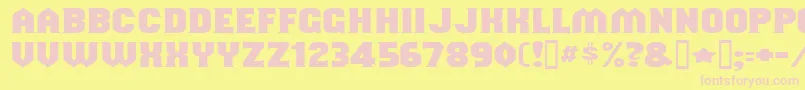 Shouldve Font – Pink Fonts on Yellow Background