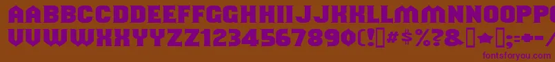 Shouldve Font – Purple Fonts on Brown Background