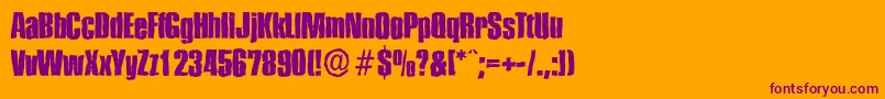 PlaketteantiqueXboldRegular Font – Purple Fonts on Orange Background