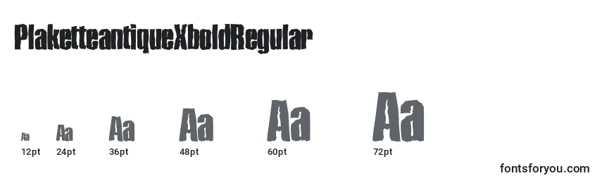 Размеры шрифта PlaketteantiqueXboldRegular