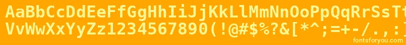 フォントDejavuSansMonoBold – オレンジの背景に黄色の文字