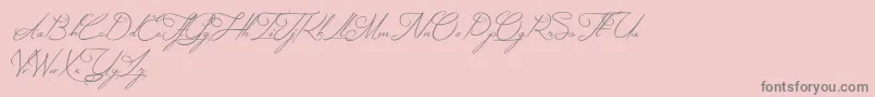 MysteriousElegance-Schriftart – Graue Schriften auf rosa Hintergrund