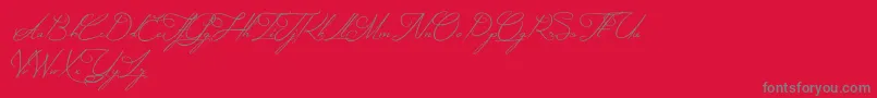 MysteriousElegance Font – Gray Fonts on Red Background