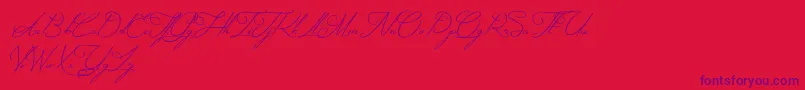 MysteriousElegance Font – Purple Fonts on Red Background