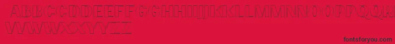 PassionsanspdcaOutlineligh Font – Black Fonts on Red Background