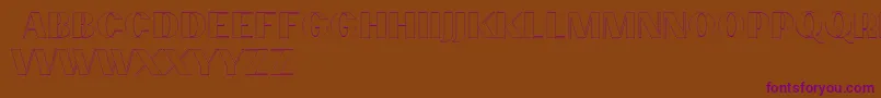 PassionsanspdcaOutlineligh Font – Purple Fonts on Brown Background