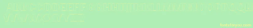 PassionsanspdcaOutlineligh Font – Yellow Fonts on Green Background