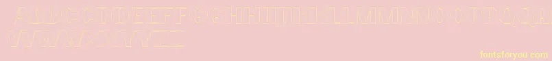 PassionsanspdcaOutlineligh Font – Yellow Fonts on Pink Background