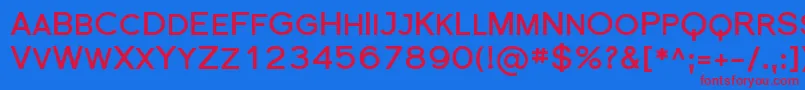 SfflorencesansscBold Font – Red Fonts on Blue Background