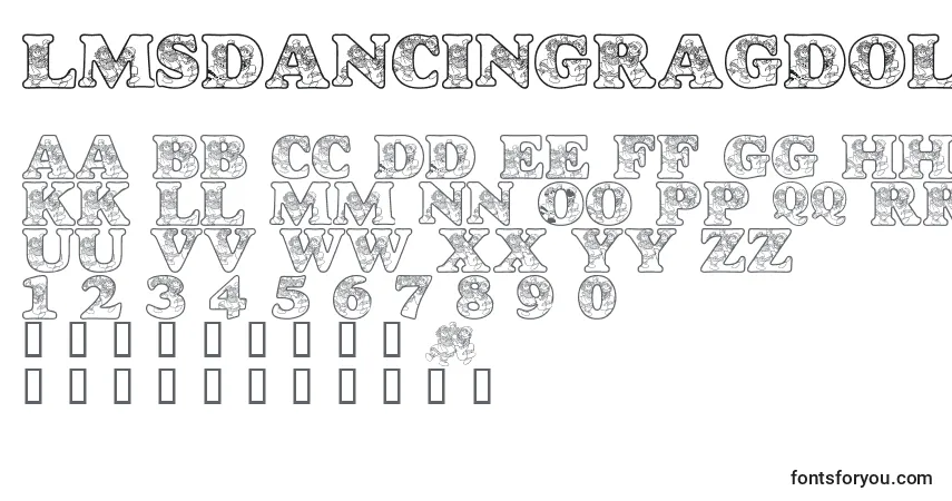 A fonte LmsDancingRagDolls – alfabeto, números, caracteres especiais