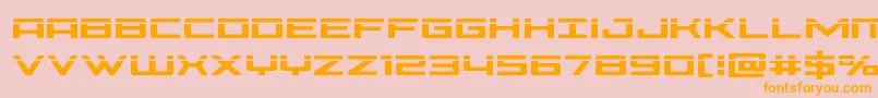 Phoenicialaser Font – Orange Fonts on Pink Background